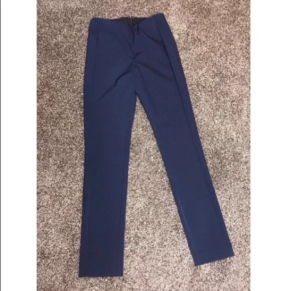 NWOT THEORY NAVALANE Stretch Skinny Navy Pants Size 0 - Picture 2 of 6